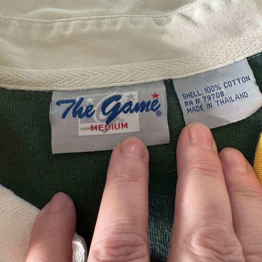 Vintage The Game Men’s Green Bay Packers Rugby Style Shirt-Size Medium - Picture 3 of 4